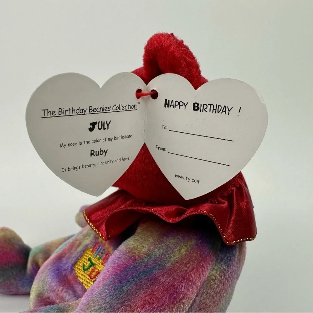 TY BEANIE BABIES HAPPY BIRTHDAY "JULY" THE BEAR. MWMT NOW RETIRED - Picture 5 of 5